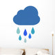 Blue Little Rain Cloud Wall Decal