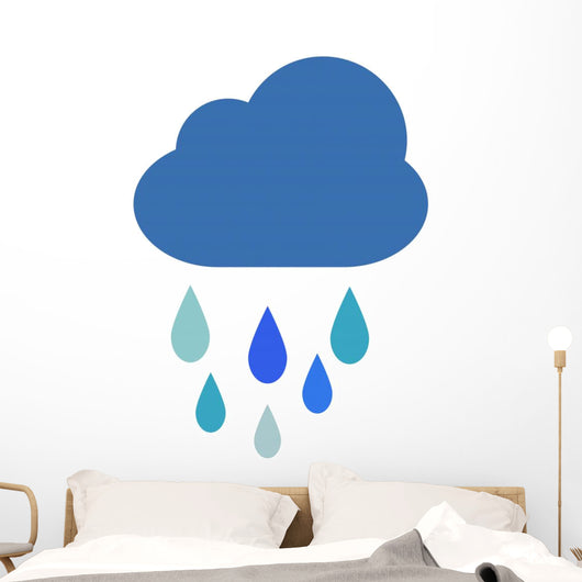 Blue Little Rain Cloud Wall Decal