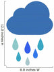 Blue Little Rain Cloud Wall Decal