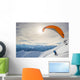 Paraglider Launching from Snowy Wall Decal