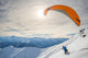 Paraglider Launching from Snowy Wall Decal