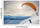 Paraglider Launching from Snowy Wall Decal