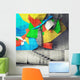 Stairway and Abstract Graffiti Wall Decal