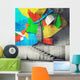 Stairway and Abstract Graffiti Wall Decal