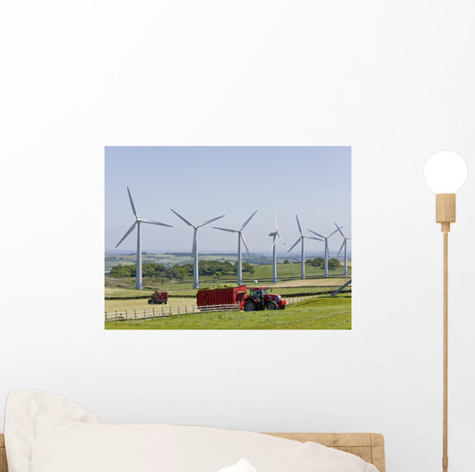Wind Turbines and Tractors Wall Decal