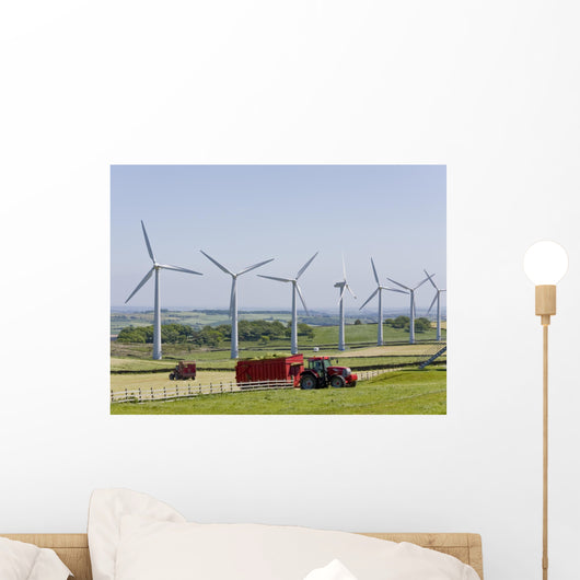 Wind Turbines and Tractors Wall Decal