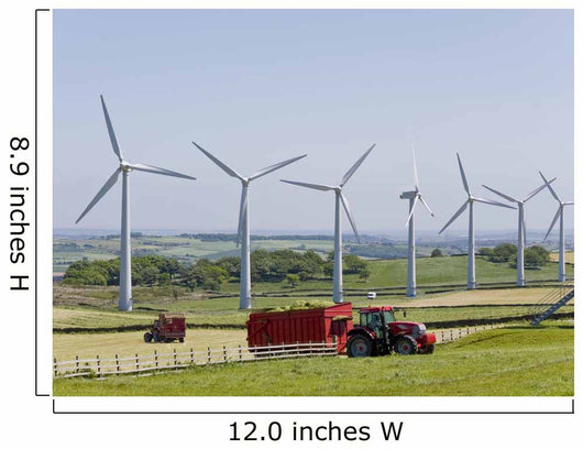 Wind Turbines and Tractors Wall Decal