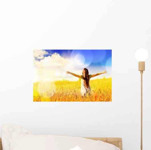Happy Woman Wall Decal Design 2