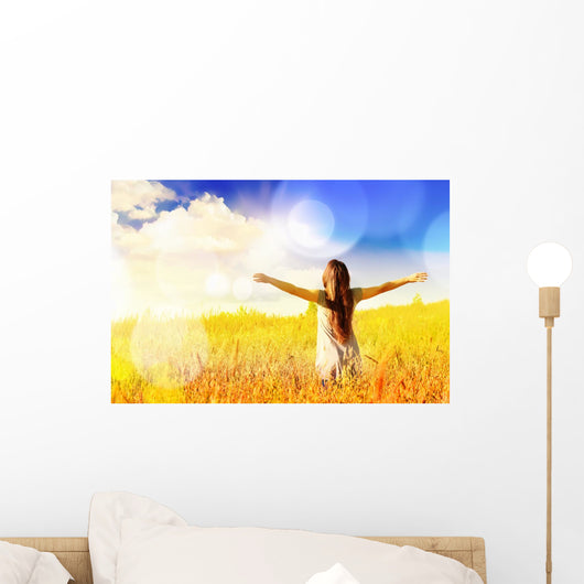 Happy Woman Wall Decal Design 2