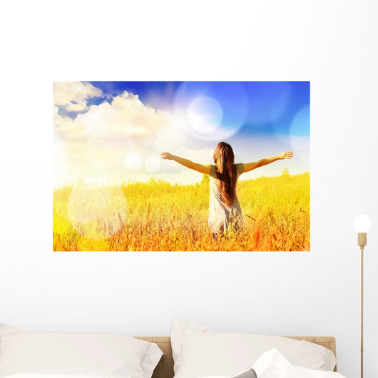 Happy Woman Wall Decal Design 2