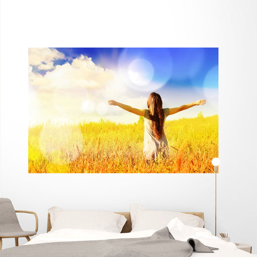 Happy Woman Wall Decal Design 2
