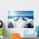 Waves Blue Sea behind Wall Decal