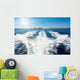 Waves Blue Sea behind Wall Decal