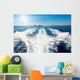 Waves Blue Sea behind Wall Decal