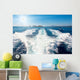 Waves Blue Sea behind Wall Decal