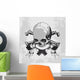 Skull and Guns Crossbones Wall Decal