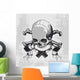 Skull and Guns Crossbones Wall Decal