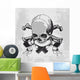 Skull and Guns Crossbones Wall Decal