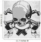 Skull and Guns Crossbones Wall Decal
