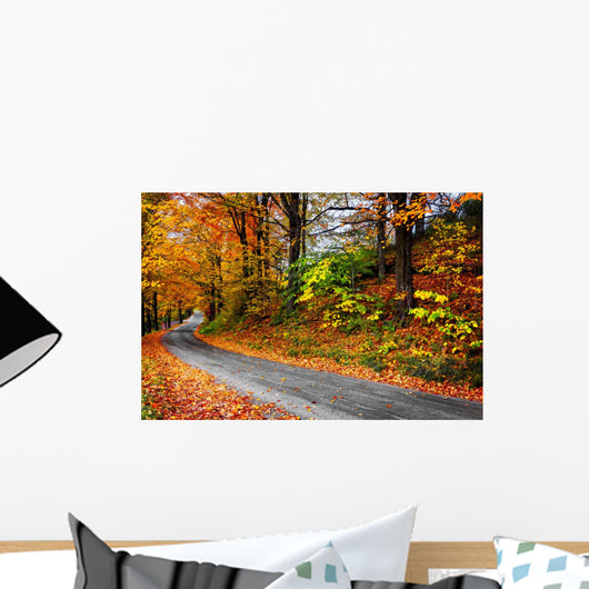 Fall New England Winding Wall Decal