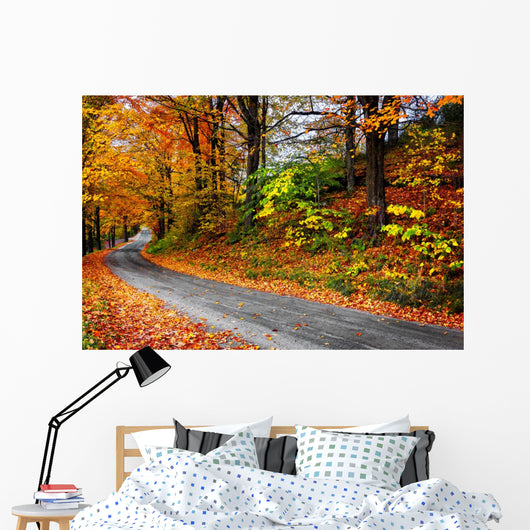Fall New England Winding Wall Decal