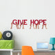 People Hands Holding Red Wall Decal Panoramic Wall Decal Design 1