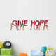 People Hands Holding Red Wall Decal Panoramic Wall Decal Design 1