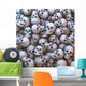 Haufen Naturalistischer Totenschadel Knochentextur Wall Decal