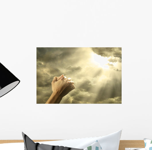 Prayer Raised Hands Sky Wall Decal