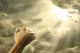 Prayer Raised Hands Sky Wall Decal