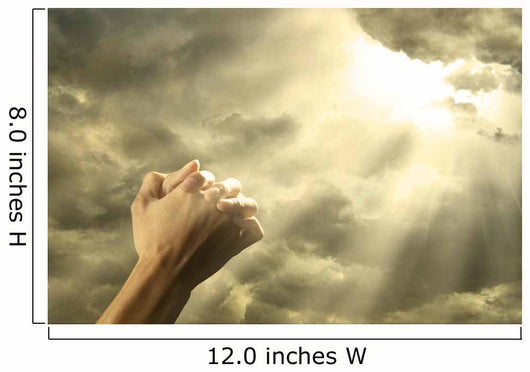 Prayer Raised Hands Sky Wall Decal