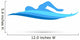 Freestyle Swimmer Silhouette with Wall Decal