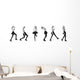 Fashion Girl Model Posing Wall Decal Panoramic Wall Decal