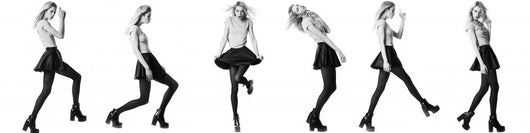 Fashion Girl Model Posing Wall Decal Panoramic Wall Decal