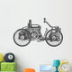 Car Retro White Wall Decal