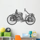 Car Retro White Wall Decal