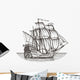 Ship White Background Sketch Wall Decal