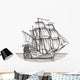 Ship White Background Sketch Wall Decal