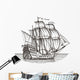 Ship White Background Sketch Wall Decal