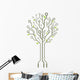 Vector Circuit Board Tree Wall Decal Design 2