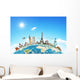 Illustration Famous Monument World Wall Decal