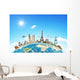 Illustration Famous Monument World Wall Decal