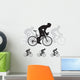 Bicycle Race Vector Silhouettes Wall Stickers Wall Decal