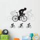 Bicycle Race Vector Silhouettes Wall Stickers Wall Decal