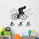 Bicycle Race Vector Silhouettes Wall Stickers Wall Decal