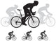 Bicycle Race Vector Silhouettes Wall Stickers Wall Decal