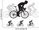 Bicycle Race Vector Silhouettes Wall Stickers Wall Decal