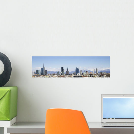 Milano Skyline Wall Decal Panoramic Wall Decal