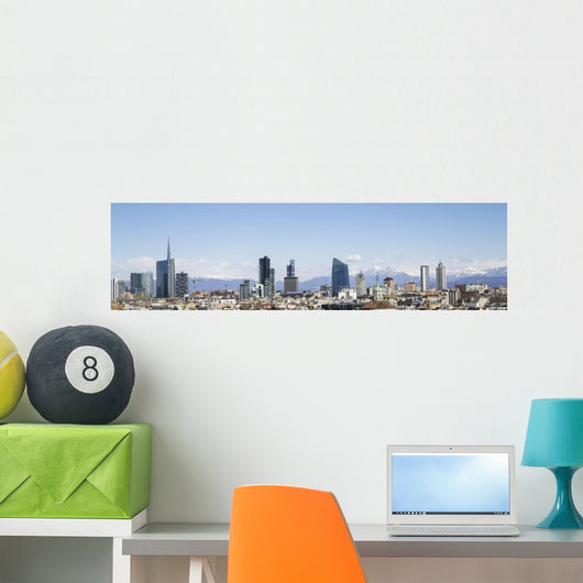Milano Skyline Wall Decal Panoramic Wall Decal