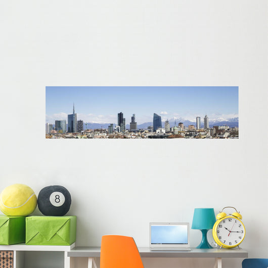 Milano Skyline Wall Decal Panoramic Wall Decal